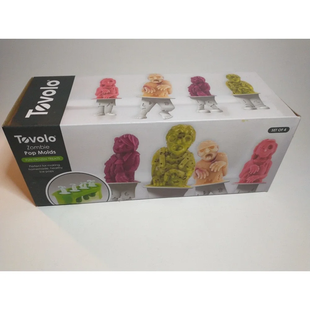 Tovolo Zombie Popsicle Molds (Set of 4) - Reusable Mess-Free Silicone Ice Pops
